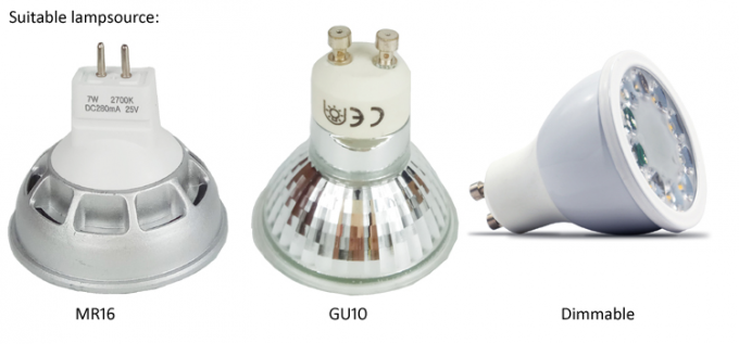Luces de techo redondas del soporte de la superficie del negro LED para la sala de estar Gu10
